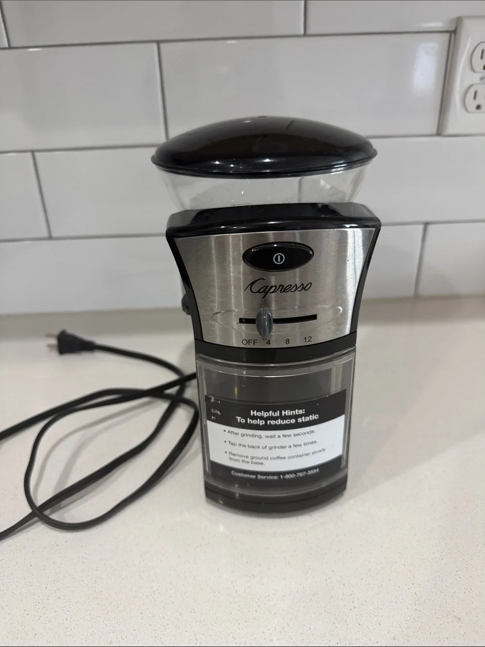 Caress coffee bean grinder